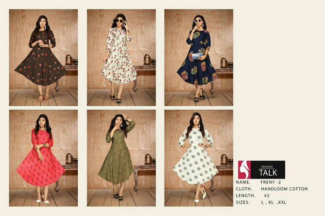 Ft Bliss 2 Latest fancy Regular Wear Rayon Flex Casual Wear Printed Designer Kurtis Collection
